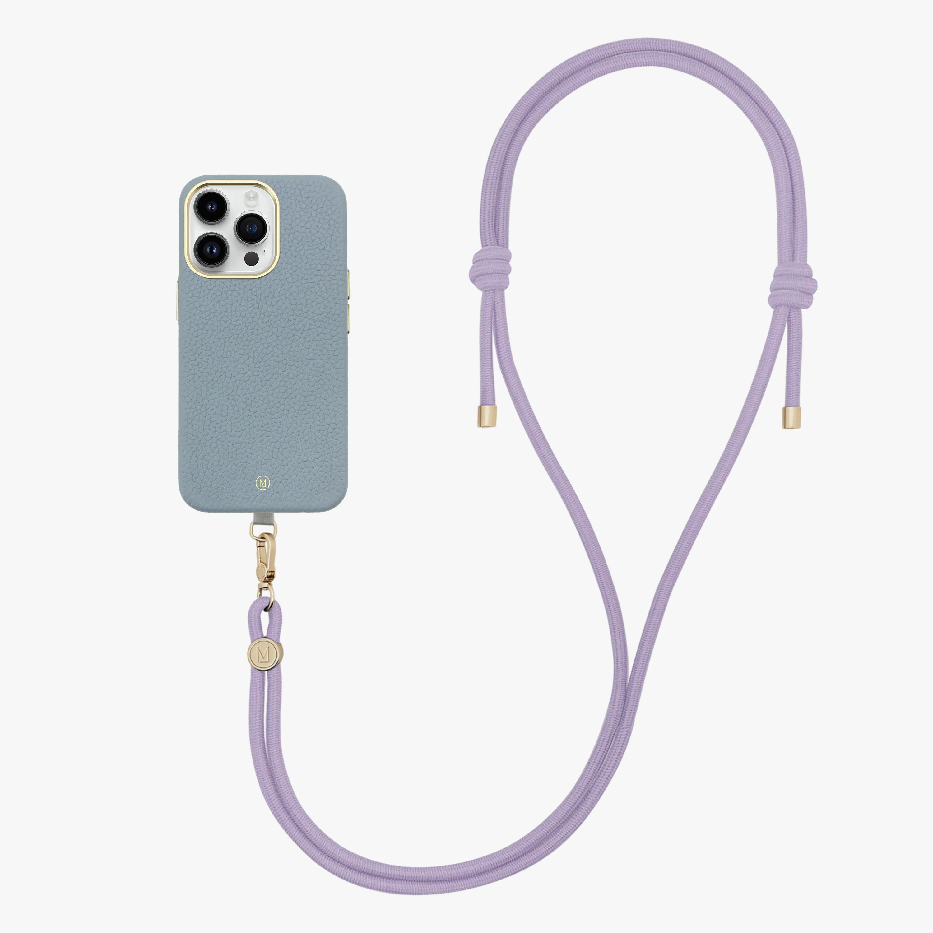 iPhone 16 Pro Max Leather MagSafe Case with Crossbody Rope Strap