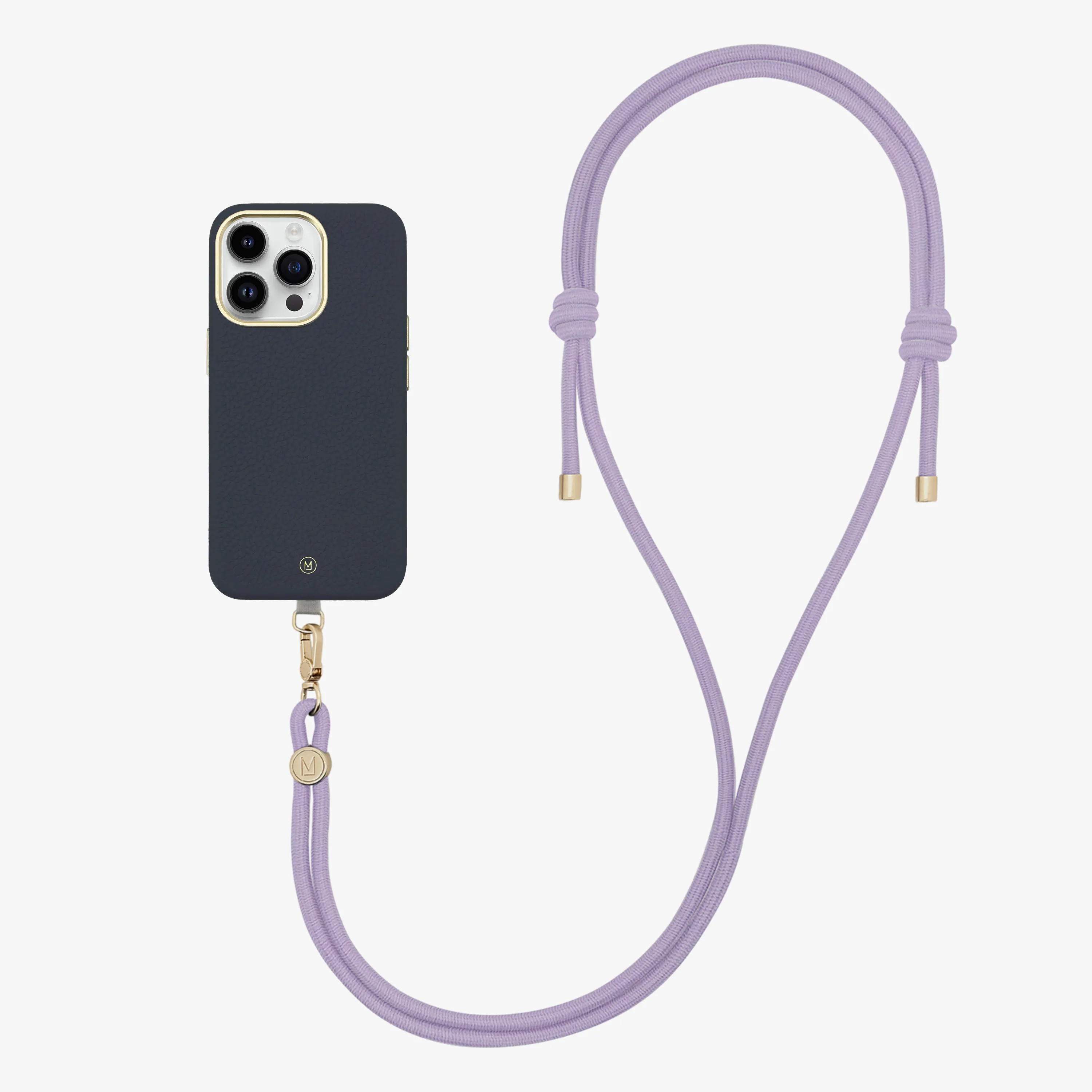 iPhone 16 Pro Max Leather MagSafe Case with Crossbody Rope Strap