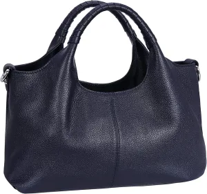 Iswee Genuine Leather Shoulder Bags Purses and Handbags for Women Satchel Designer Cross Body Hobo Medium Size Tote