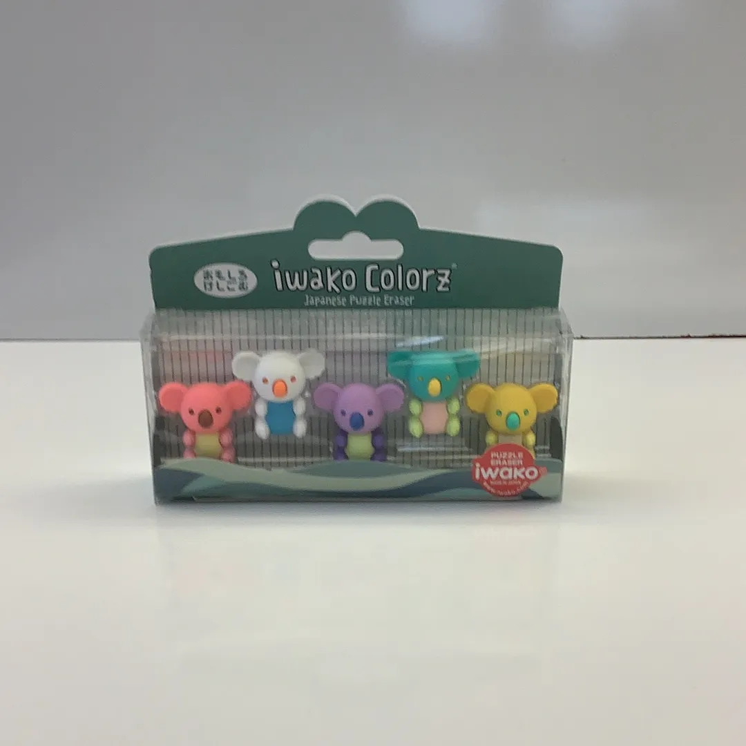 Iwako Koala Colorz Eraser Box Set| 38460 | BC USA