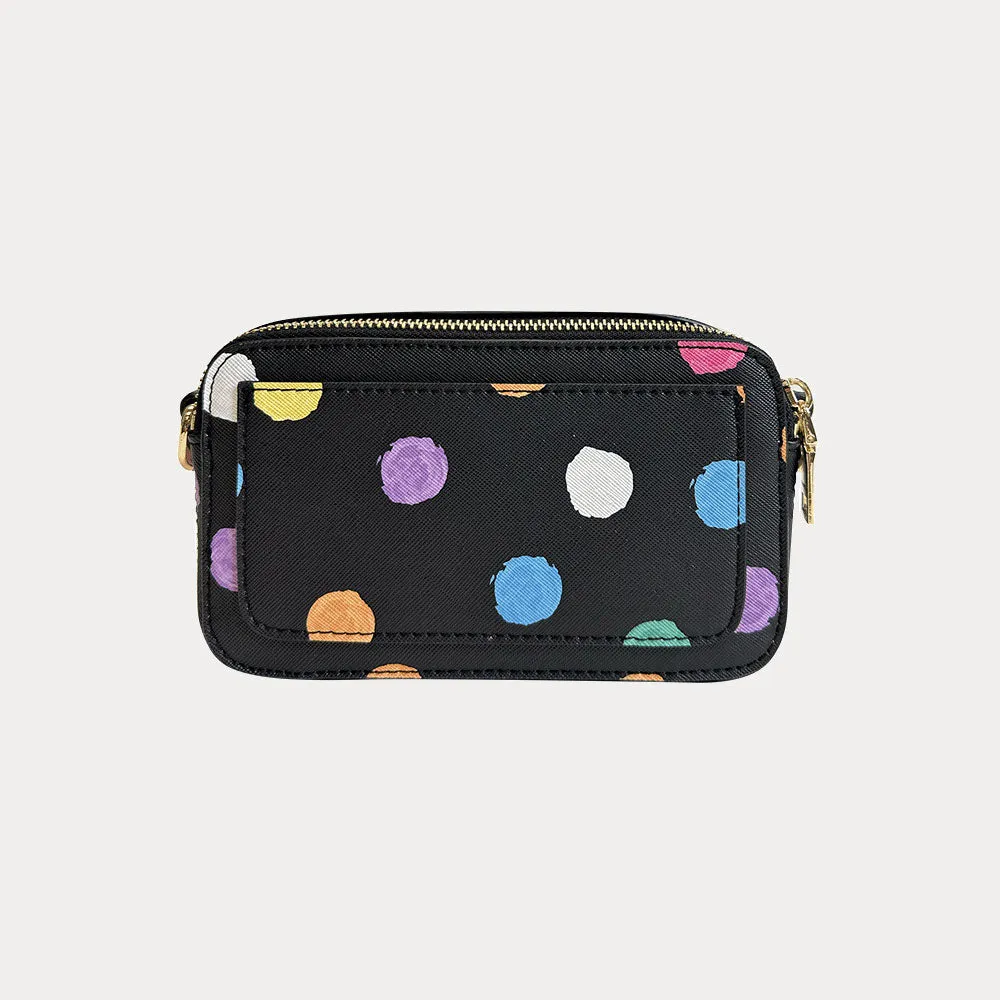 Jamie Polka Dot Camera Crossbody Bag