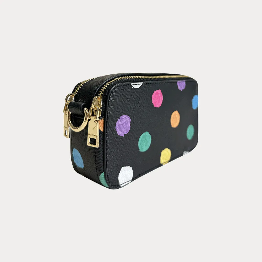 Jamie Polka Dot Camera Crossbody Bag