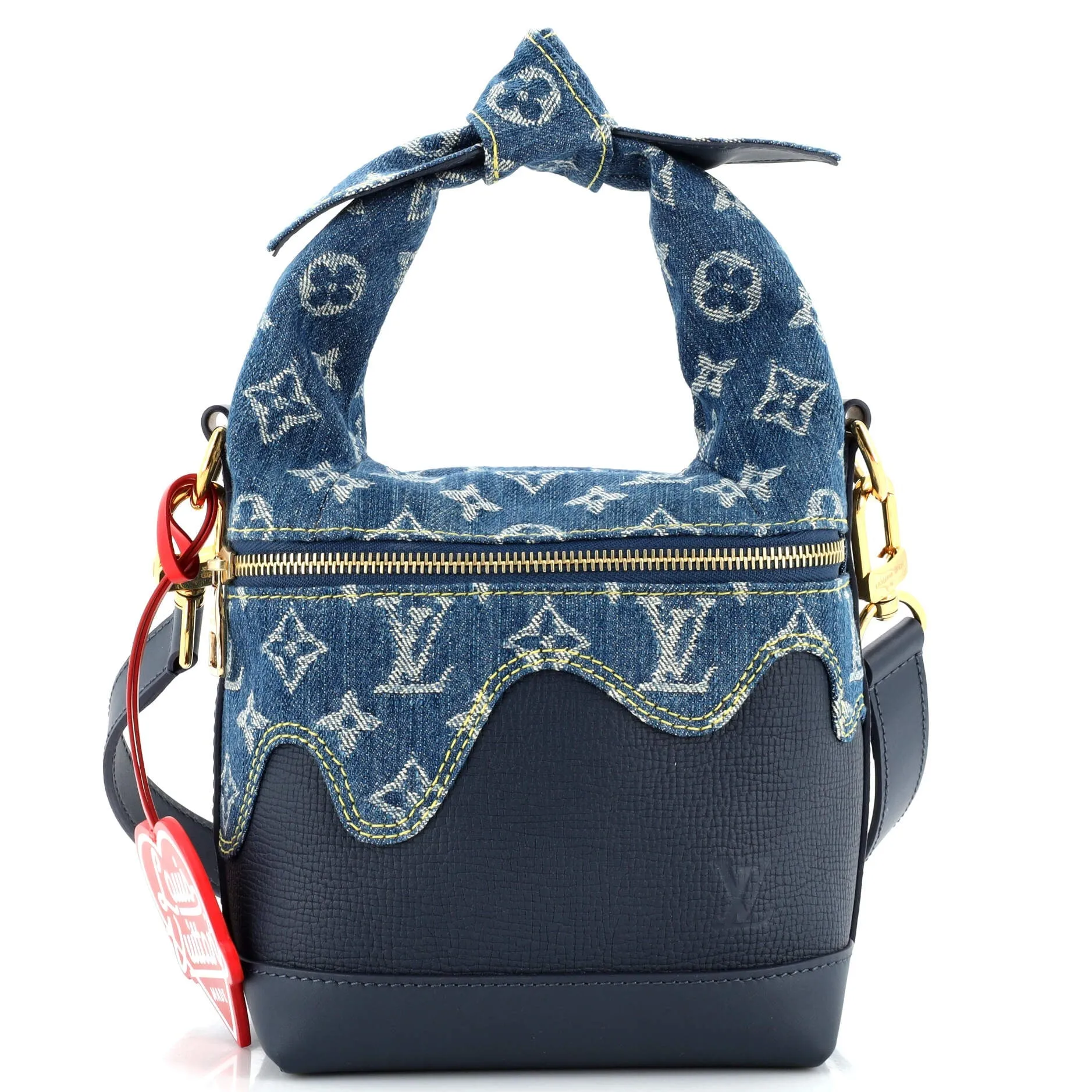 Japanese Cruiser Handbag Monogram Denim and Taurillon Leather
