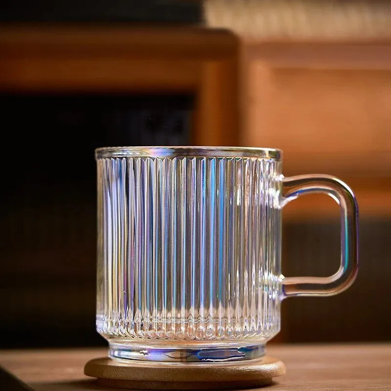 Japanese Style Vertical Stripe Glass Cup