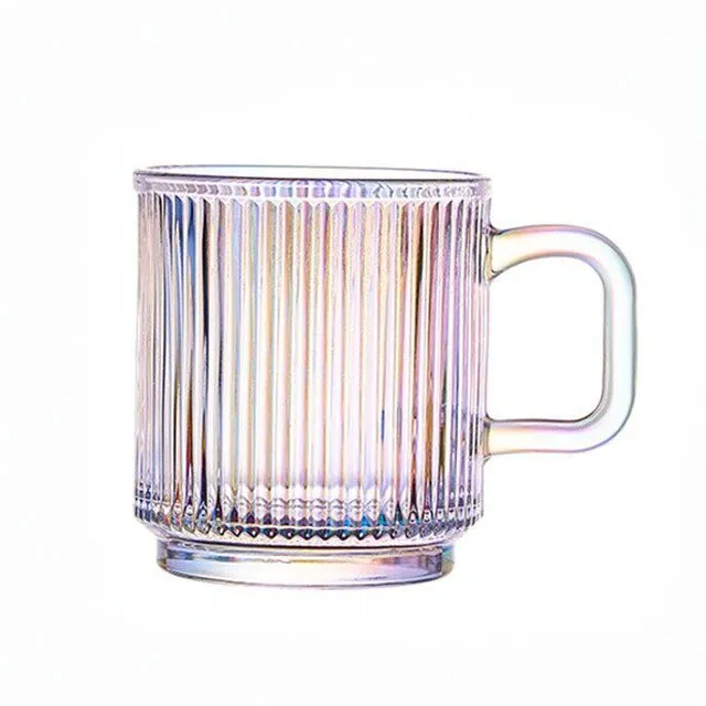 Japanese Style Vertical Stripe Glass Cup