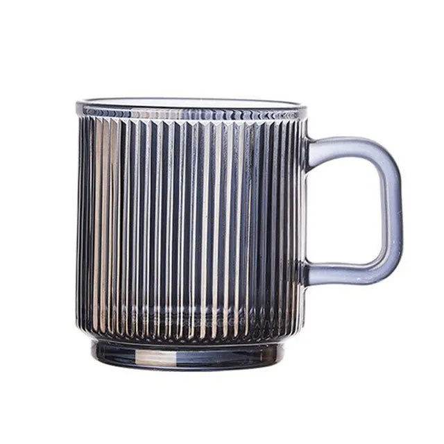 Japanese Style Vertical Stripe Glass Cup