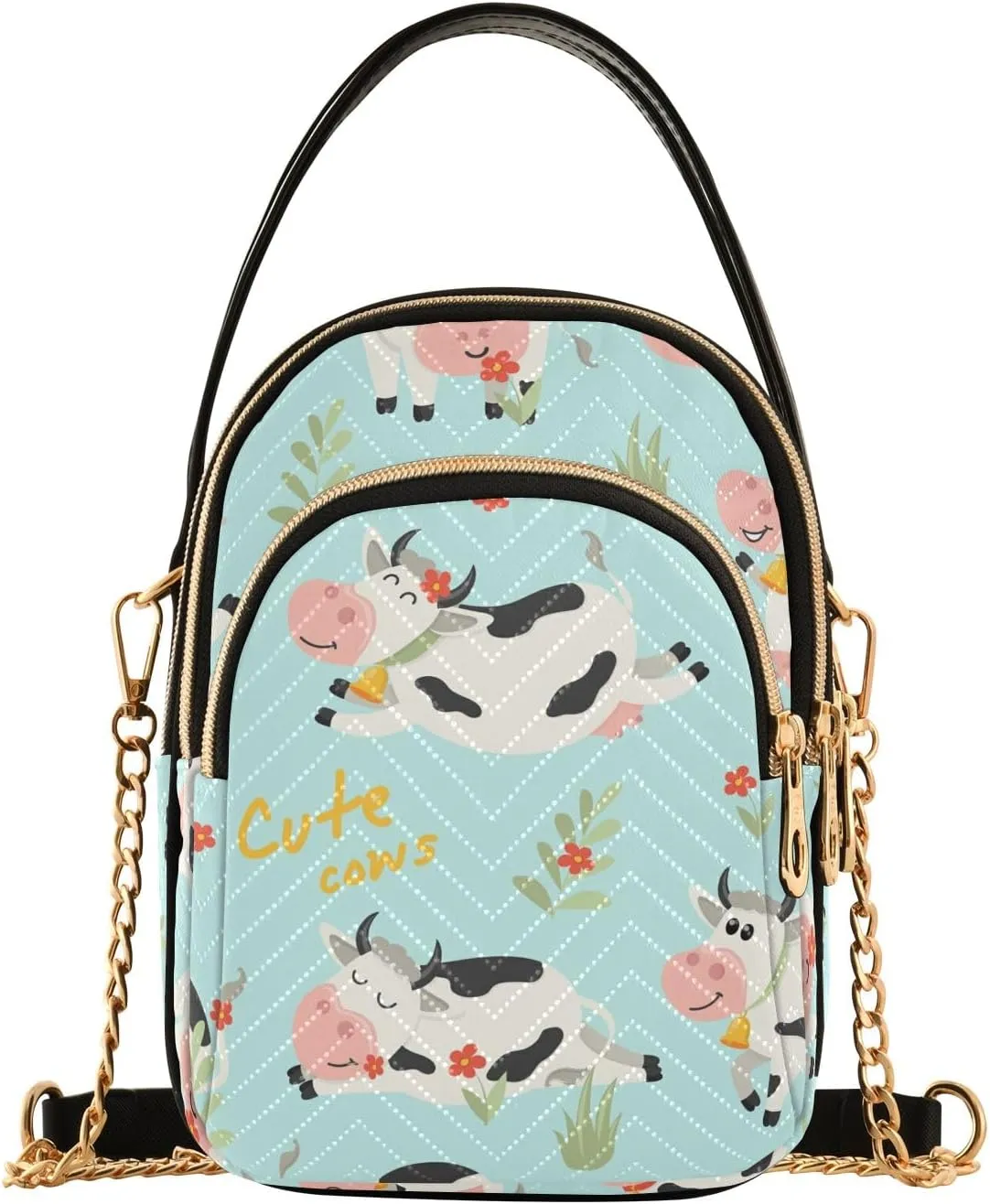 Joisal Cartoon Banana Leaves Travel Crossbody Bags for Women Anti Theft, Womens Handbags Trendy Messenger Bag Crossbody