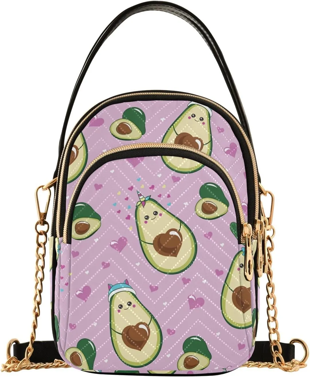 Joisal Cartoon Banana Leaves Travel Crossbody Bags for Women Anti Theft, Womens Handbags Trendy Messenger Bag Crossbody