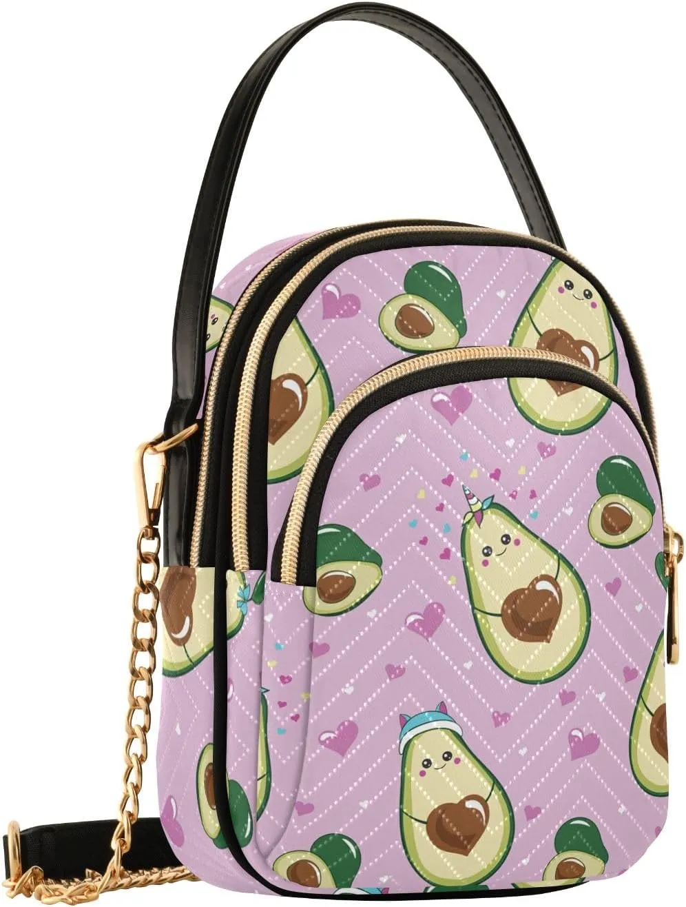 Joisal Cartoon Banana Leaves Travel Crossbody Bags for Women Anti Theft, Womens Handbags Trendy Messenger Bag Crossbody