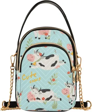 Joisal Cartoon Banana Leaves Travel Crossbody Bags for Women Anti Theft, Womens Handbags Trendy Messenger Bag Crossbody