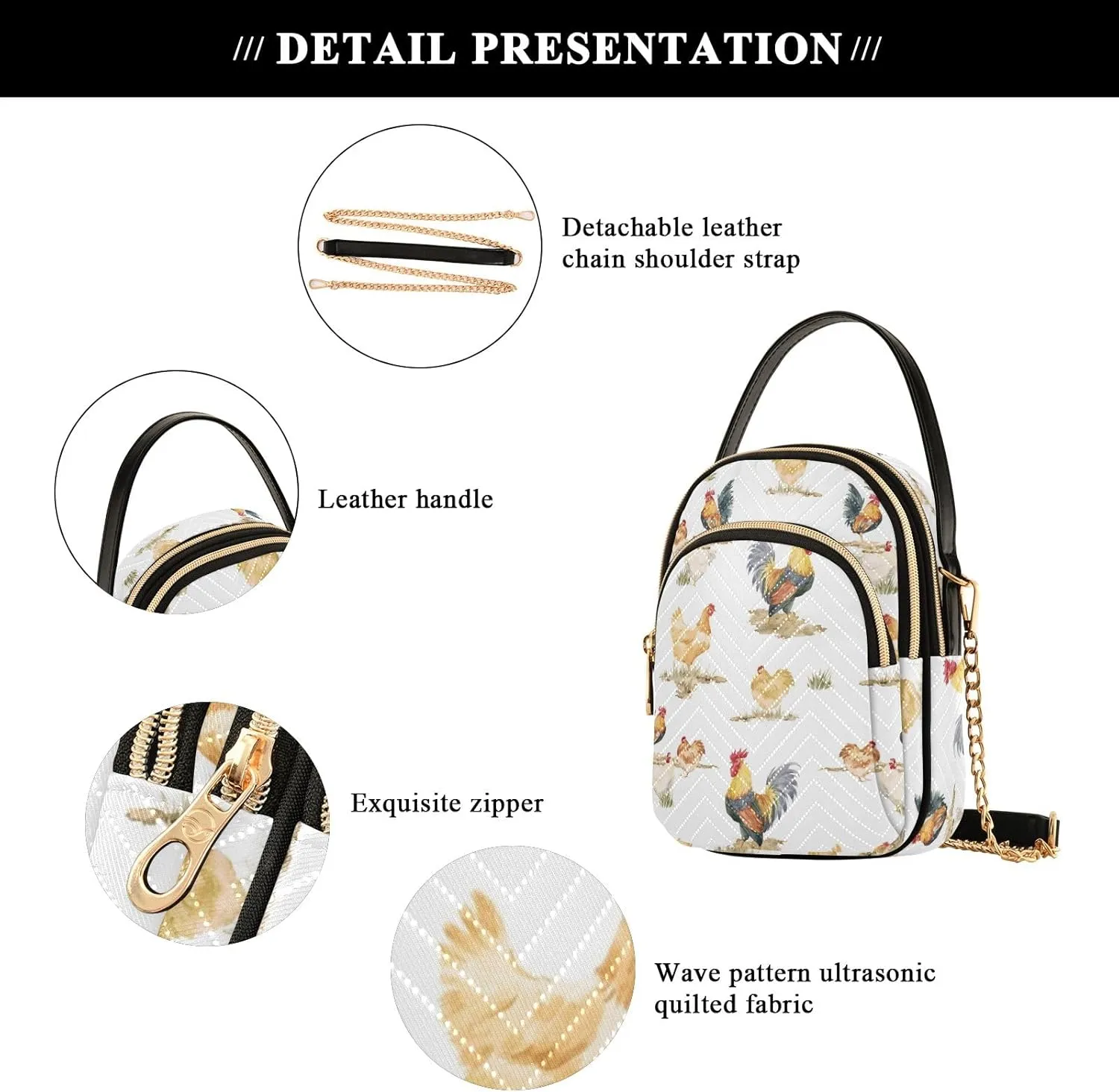 Joisal Cartoon Banana Leaves Travel Crossbody Bags for Women Anti Theft, Womens Handbags Trendy Messenger Bag Crossbody