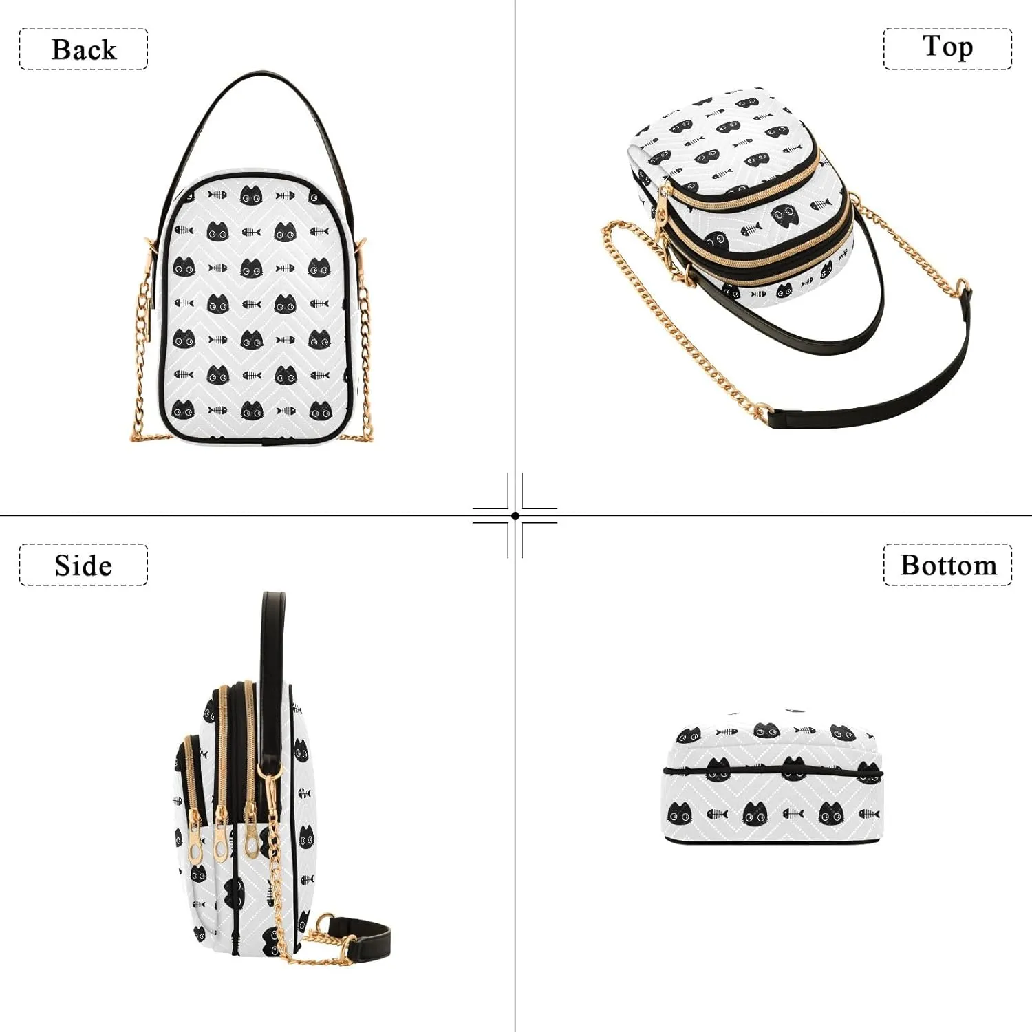 Joisal Cartoon Banana Leaves Travel Crossbody Bags for Women Anti Theft, Womens Handbags Trendy Messenger Bag Crossbody