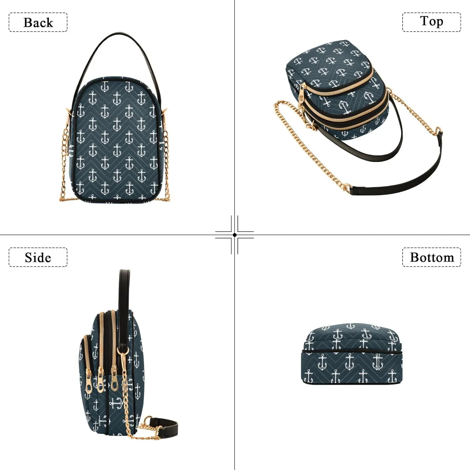 Joisal Cartoon Banana Leaves Travel Crossbody Bags for Women Anti Theft, Womens Handbags Trendy Messenger Bag Crossbody