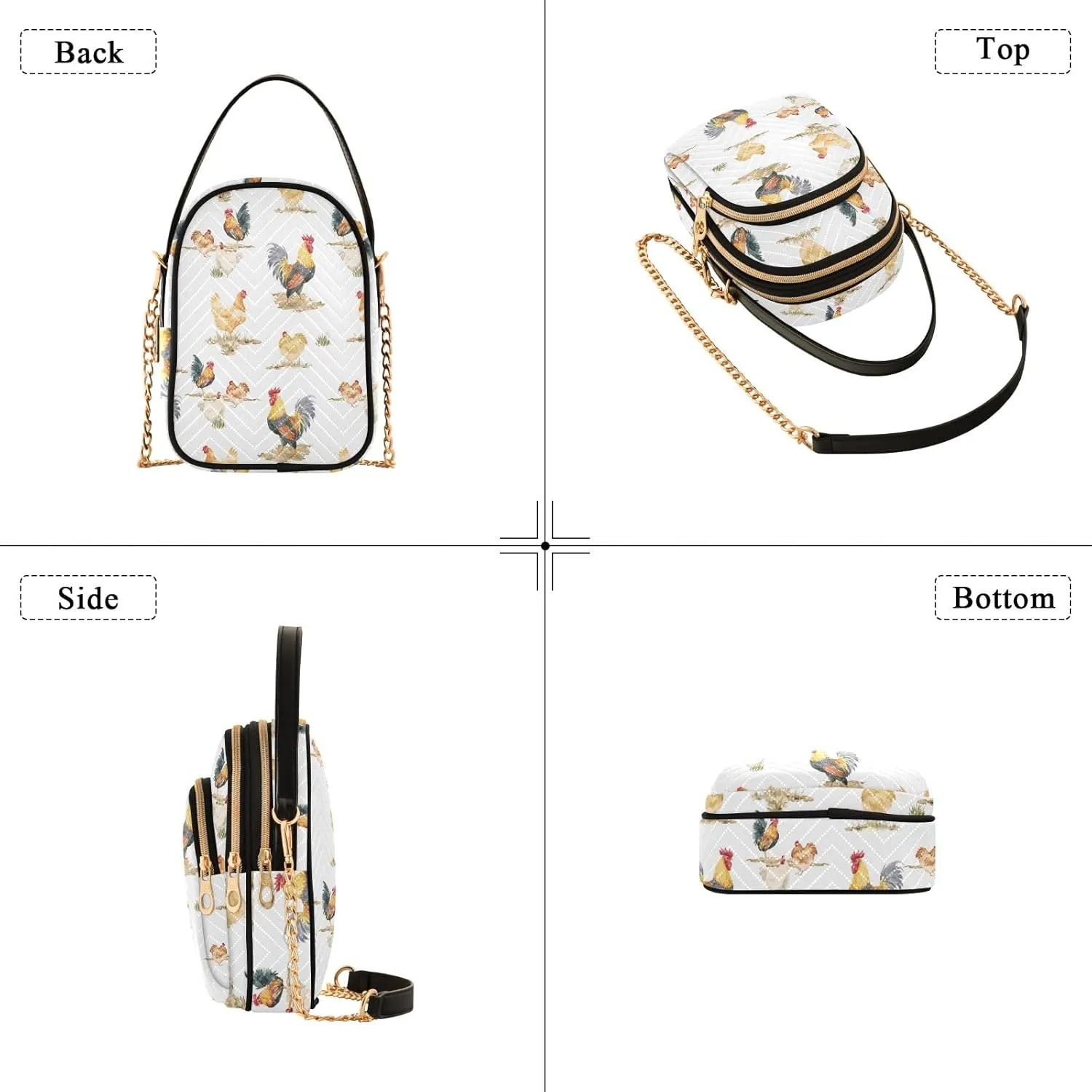 Joisal Cartoon Banana Leaves Travel Crossbody Bags for Women Anti Theft, Womens Handbags Trendy Messenger Bag Crossbody