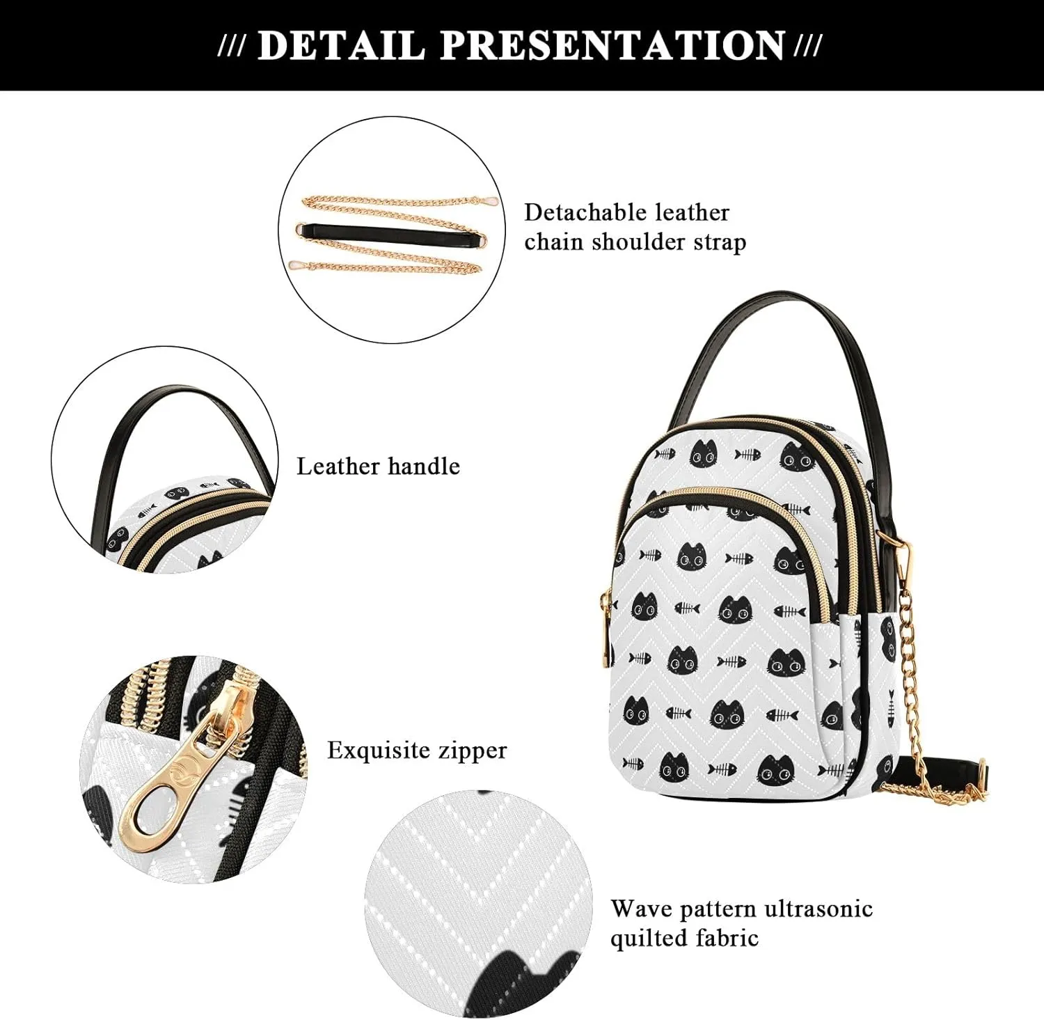 Joisal Cartoon Banana Leaves Travel Crossbody Bags for Women Anti Theft, Womens Handbags Trendy Messenger Bag Crossbody