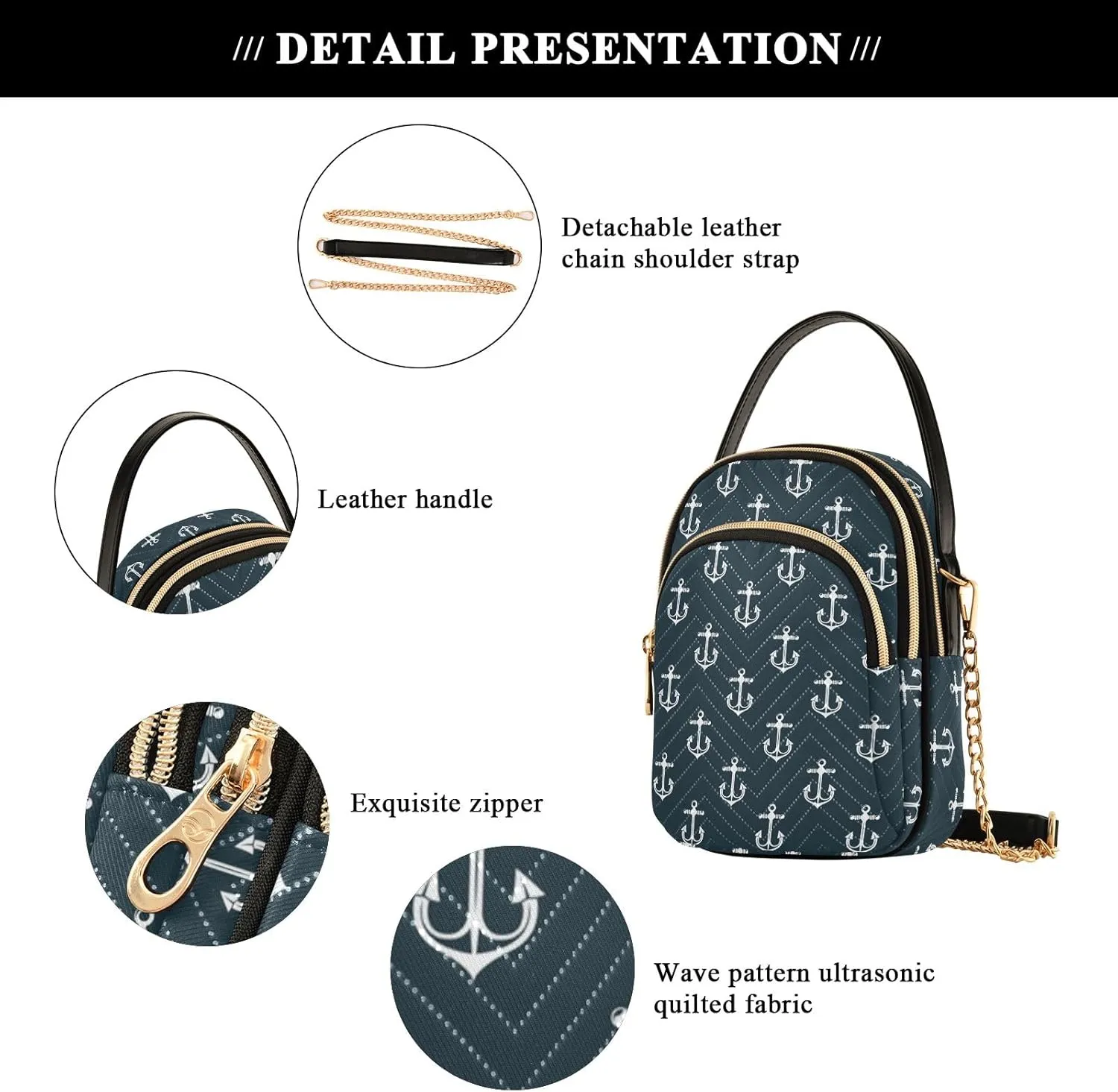 Joisal Cartoon Banana Leaves Travel Crossbody Bags for Women Anti Theft, Womens Handbags Trendy Messenger Bag Crossbody