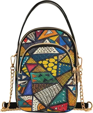 Joisal Vintage Ethnic Print Travel Crossbody Bags for Women Anti Theft, Handbag for Women Trendy Satchel Bags for Women