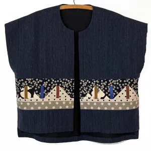 Juanita Girardin Vest, Crop, Nordic Dreams, Fits S-XL