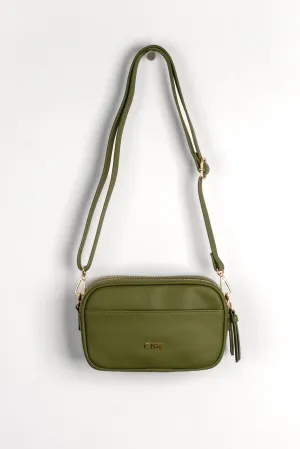 Juniper Crossbody Bag - Khaki, Textured PU