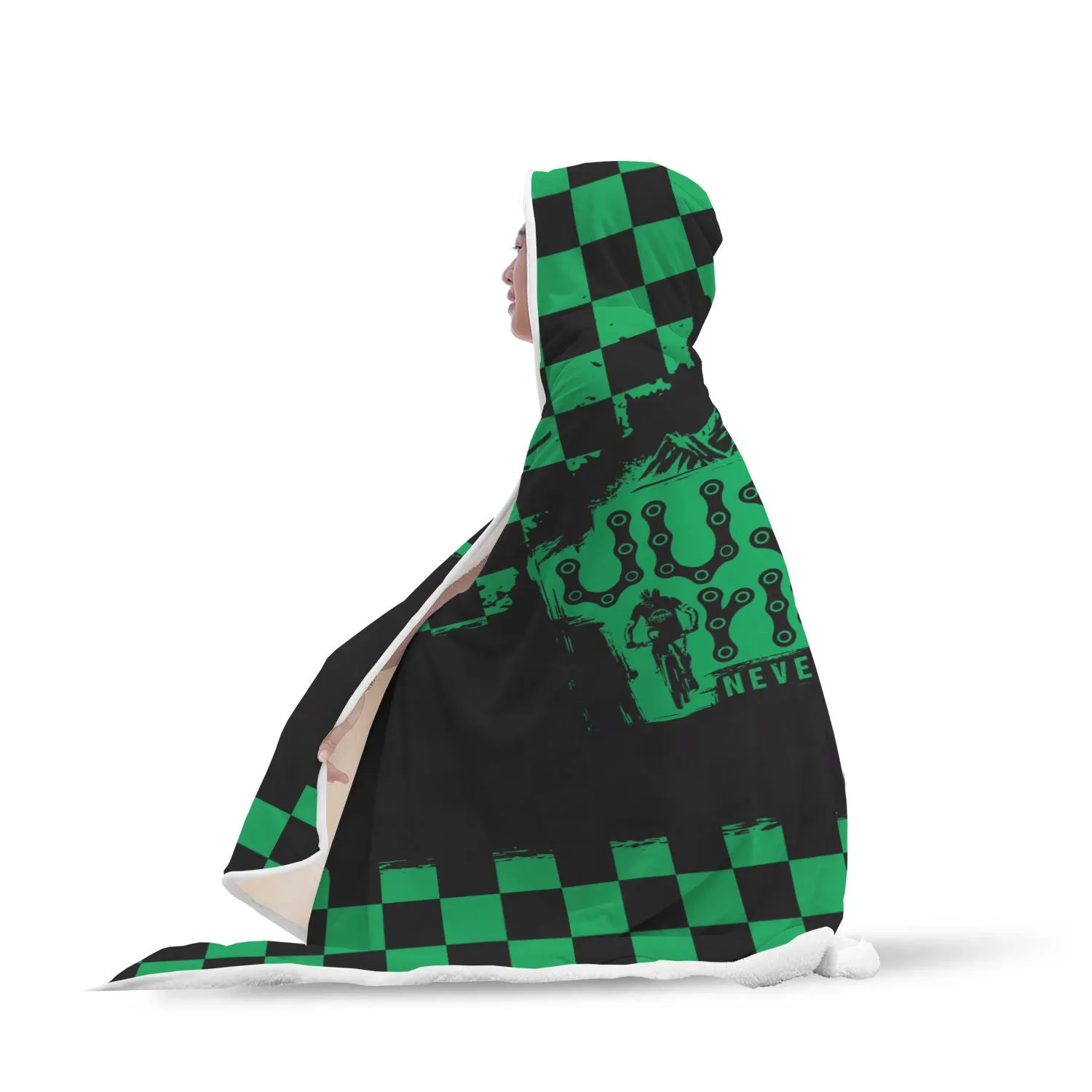 Just Ride Check Hooded Blanket