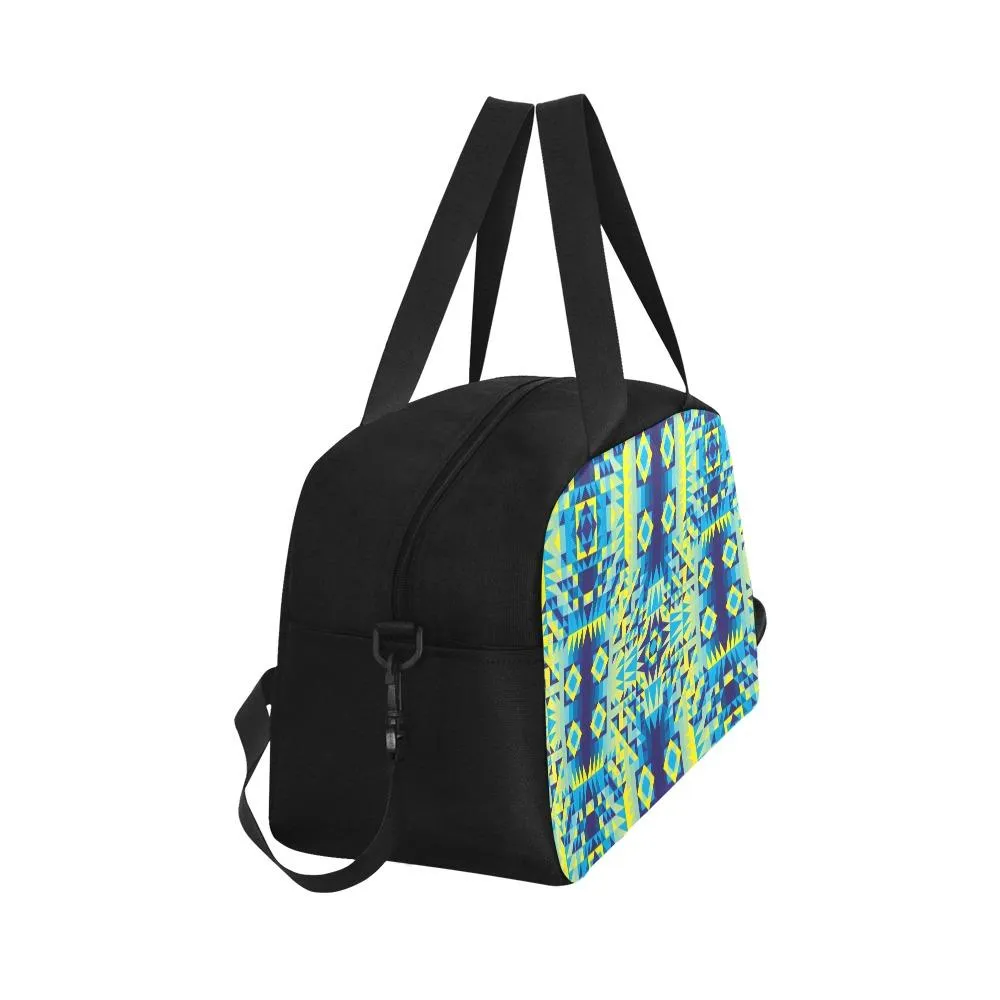 Kaleidoscope Jaune Bleu Fitness Handbag