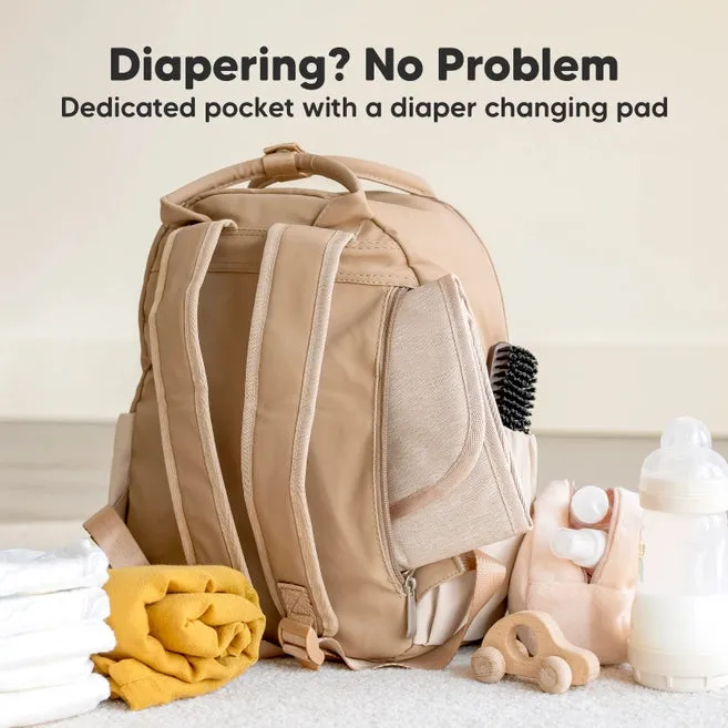 Keababies Diaper Bag Backpack with Changing Pad