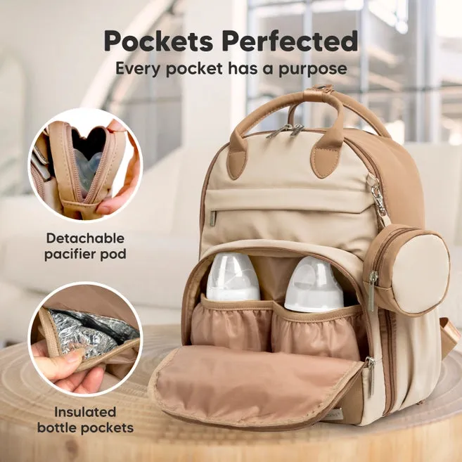 Keababies Diaper Bag Backpack with Changing Pad