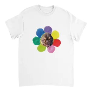 KingChilliThePug Flower Heavyweight Unisex Crewneck T-shirt