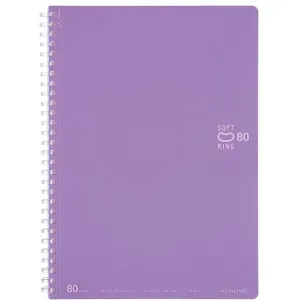 Kokuyo B5 Soft Ring B5 VIOLET Notebook Dotted Line 6mm Rule | 80 Sheets SV308BT