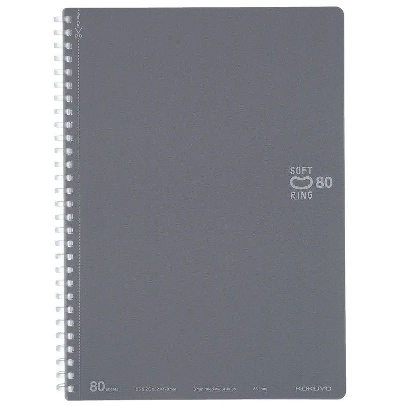 Kokuyo B5 Soft Ring B5 VIOLET Notebook Dotted Line 6mm Rule | 80 Sheets SV308BT