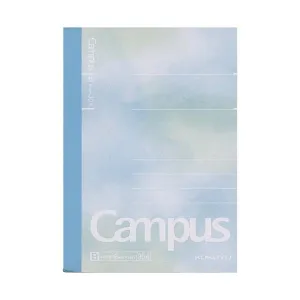 Kokuyo BLUE A7 LIMITED EDITION Watercolor B Ruled 6mm Ruled Notebook Washi Tape Keychain Clear Pouch Complete Set | 99K-242BN