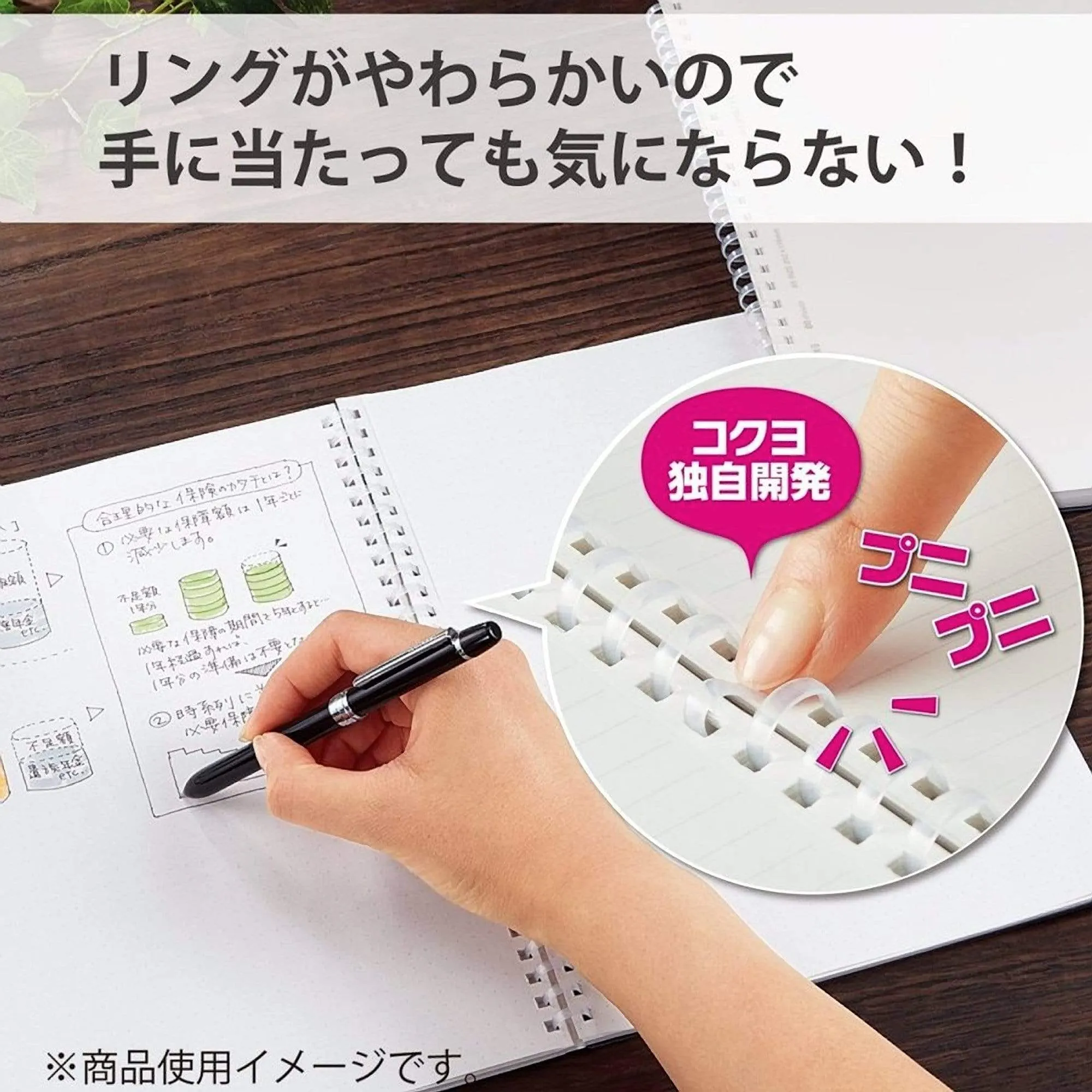 Kokuyo Soft Ring Notebook 5mm Dot Grid SV538WT | A5 80 Sheets