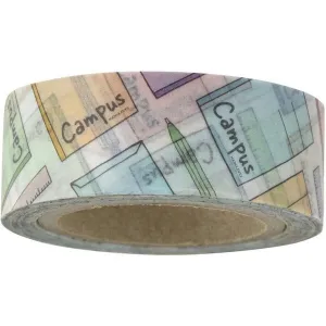 Kokuyo WASHI TAPE LIMITED Edition Campus Washi Tape Ruled Notebook Keychain Clear Pouch Complete Set | 99KT-P15-1