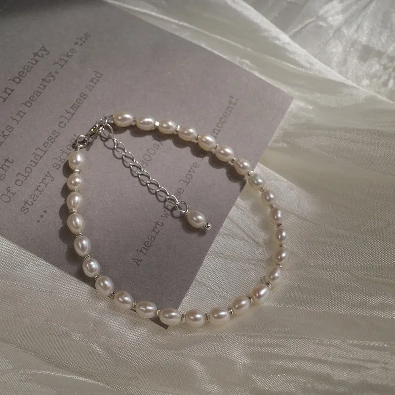 Korean Elegant Freshwater Pearl Bracelet For Women