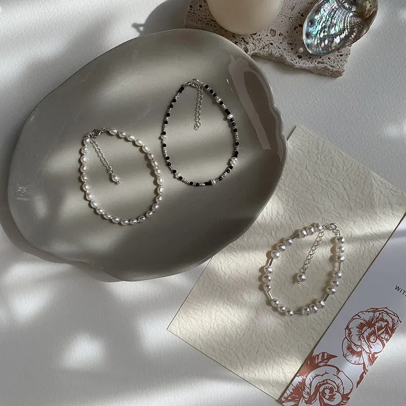 Korean Elegant Freshwater Pearl Bracelet For Women