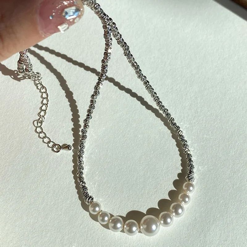 Korean Elegant Pearl Pendant Necklace For Women