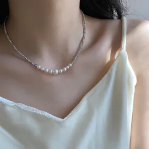 Korean Elegant Pearl Pendant Necklace For Women