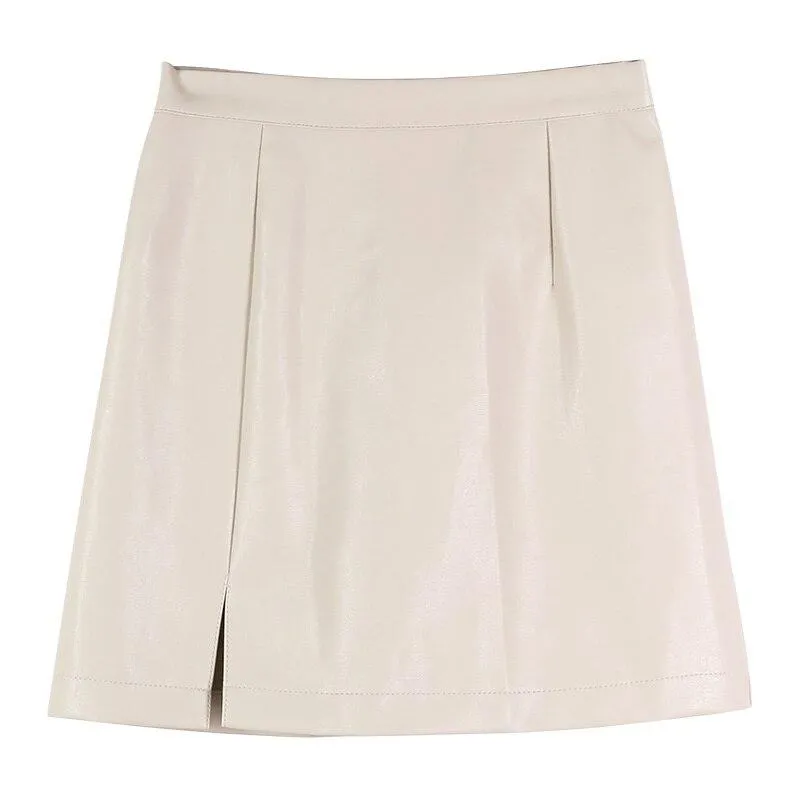 Korean Skirt Leather Fashion