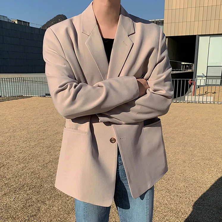 [Korean Style] 2 Colors Single-breasted Suit Jackets