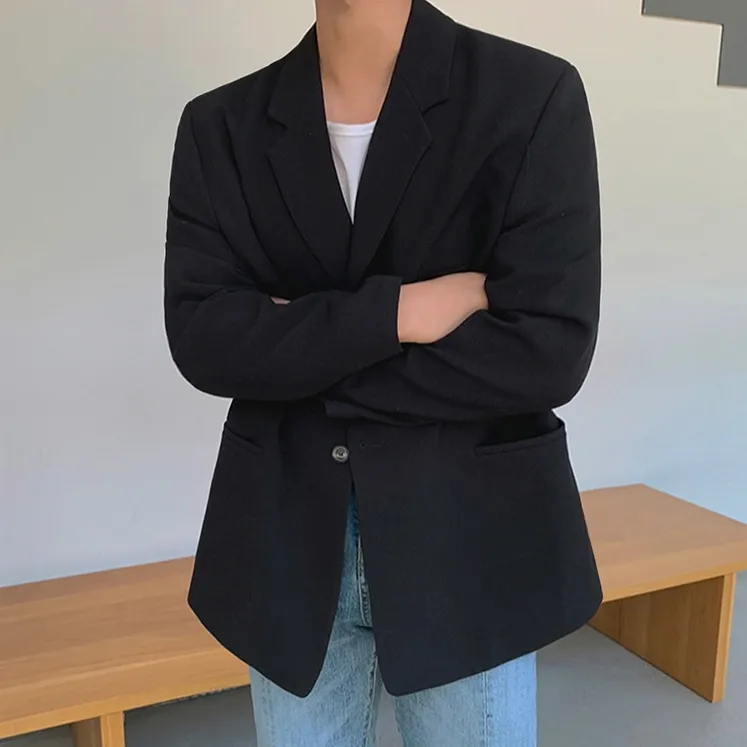[Korean Style] 2 Colors Single-breasted Suit Jackets