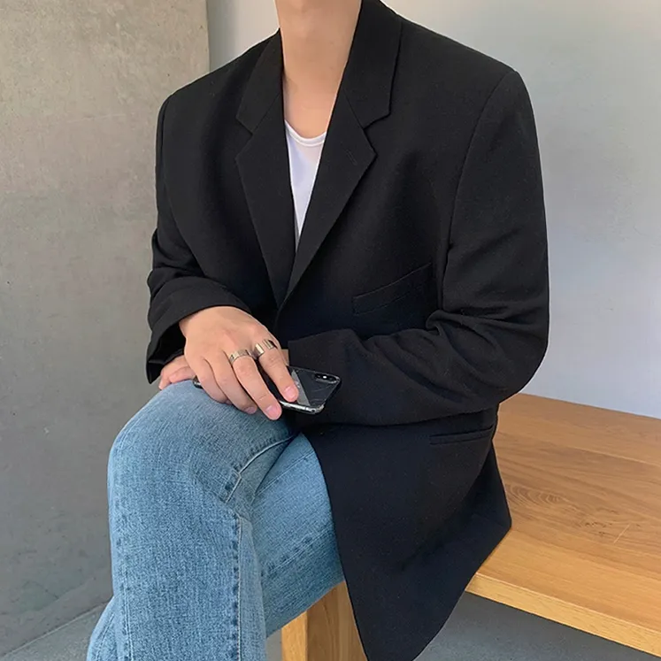[Korean Style] 2 Colors Single-breasted Suit Jackets