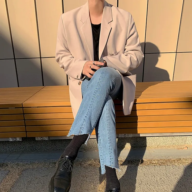 [Korean Style] 2 Colors Single-breasted Suit Jackets