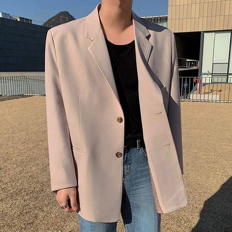 [Korean Style] 2 Colors Single-breasted Suit Jackets