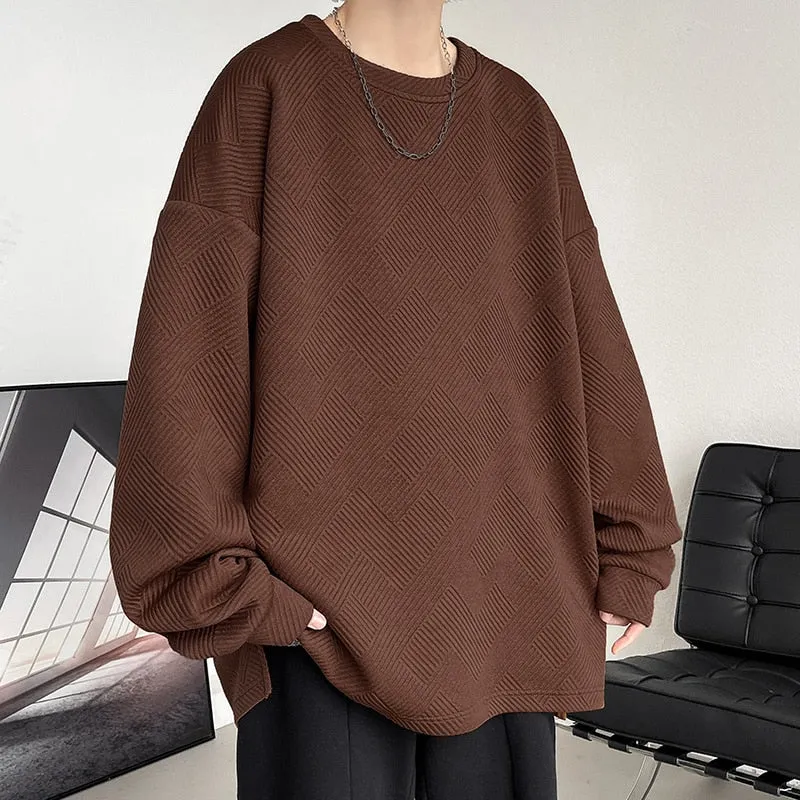 [Korean Style] 3 Colors Oversized O-Neck Sweatshirts