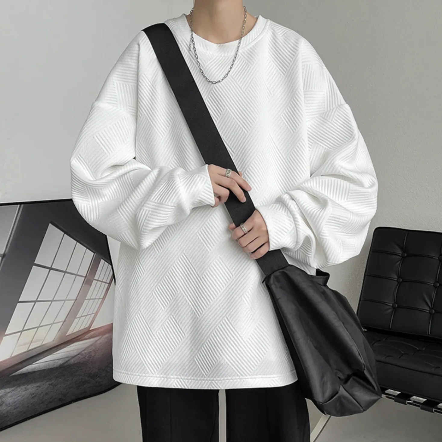 [Korean Style] 3 Colors Oversized O-Neck Sweatshirts