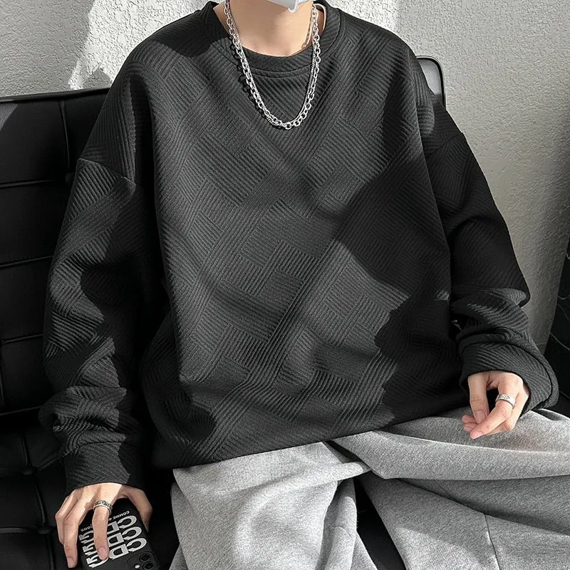 [Korean Style] 3 Colors Oversized O-Neck Sweatshirts