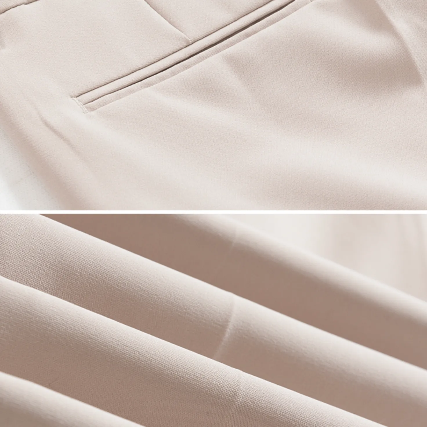 [Korean Style] Beige/Black Casual Straight Pants