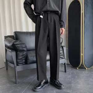 [Korean Style] Black / Gray Casual Straight Pants