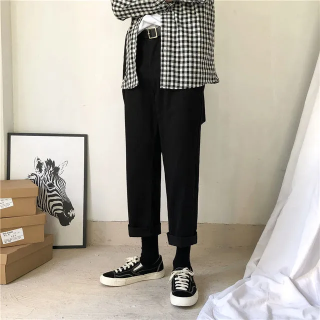 [Korean Style] Darl Straight Ankle-cut Pants