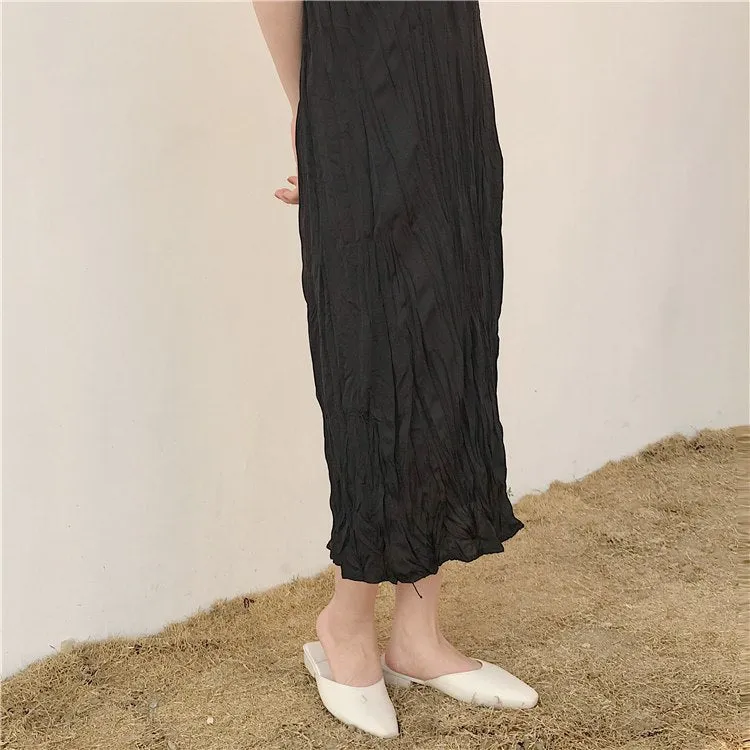 [Korean Style] Drizy Spaghetti Maxi Dress